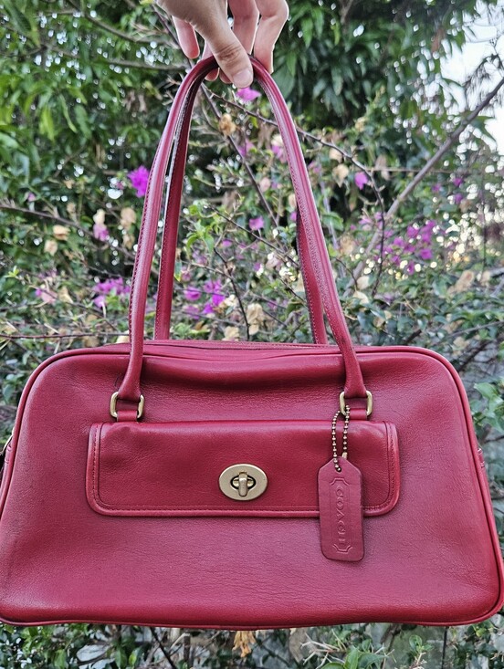 Coach Handbags - Vintage Coach Penelope Satchel Red Made In Costa Rica Red 9713